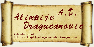 Alimpije Dragucanović vizit kartica